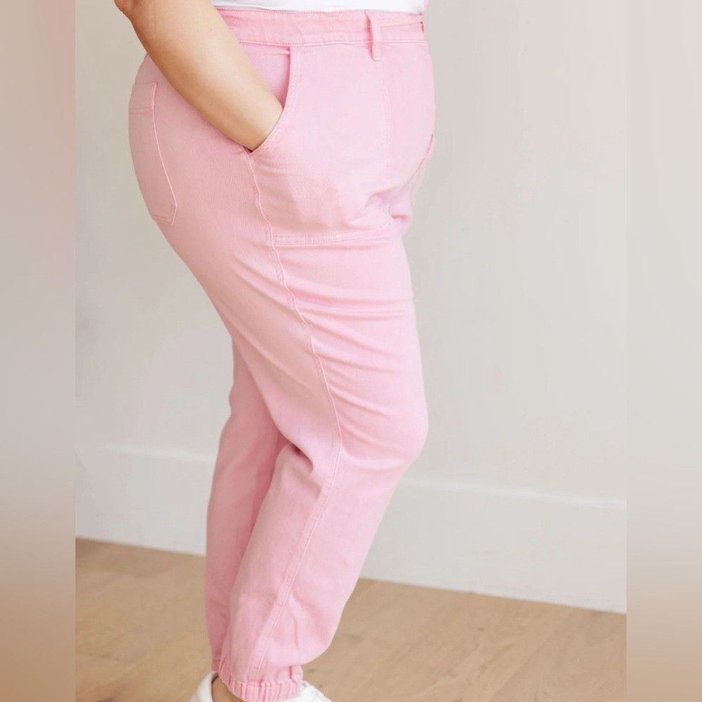 Fashion to Figure Pink Denim Jogger
